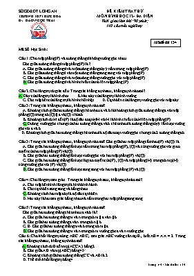 Đề kiềm tra thử môn Hình học 12 - Đa diện mã đề thi 134